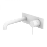 Mecca Wall Basin Mixer Combination w/ Plate - Matte White